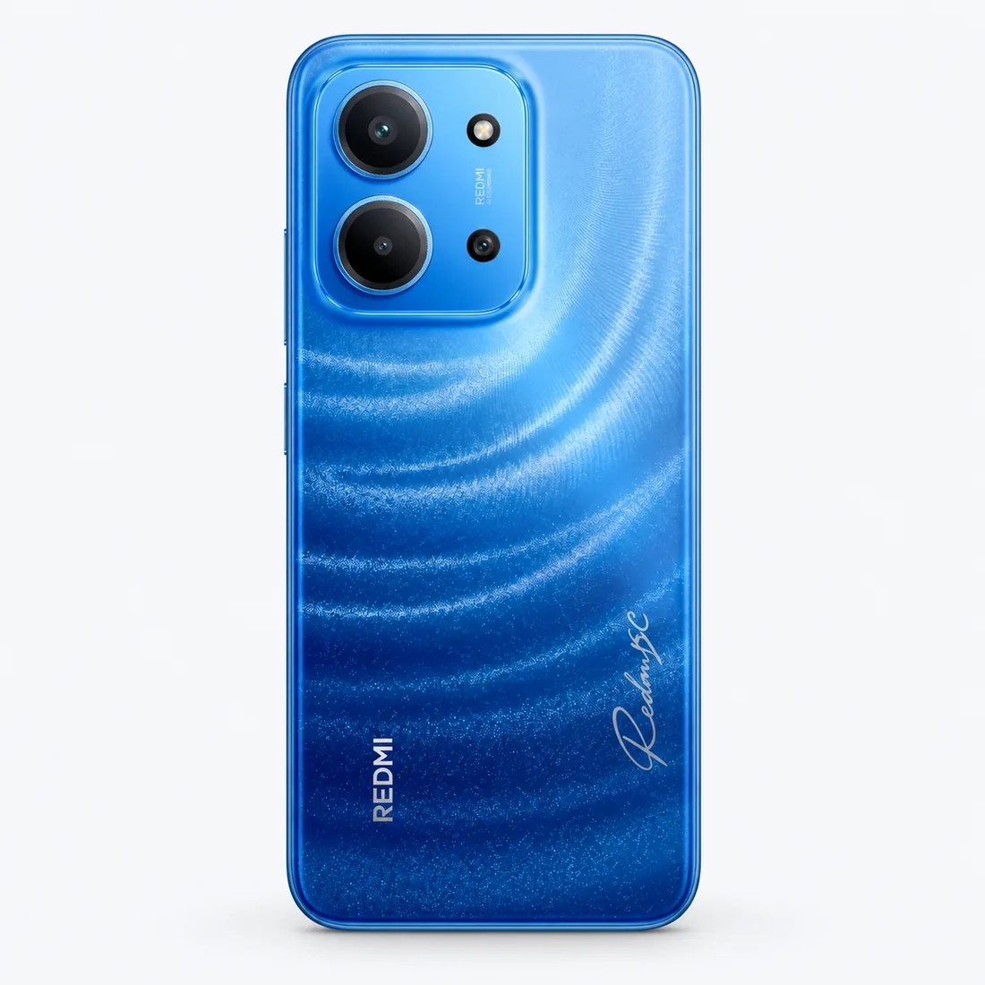 Celular Xiaomi Redmi 15c 256GB 4GB RAM NFC - azul — verso lateral