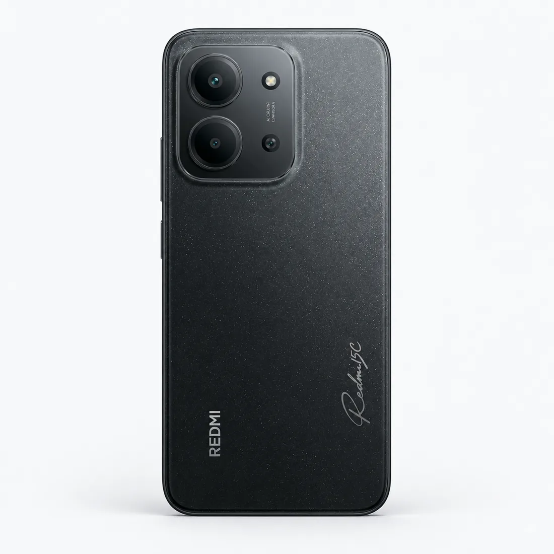 Celular Xiaomi Redmi 15c 256GB 4GB RAM - preto — verso lateral