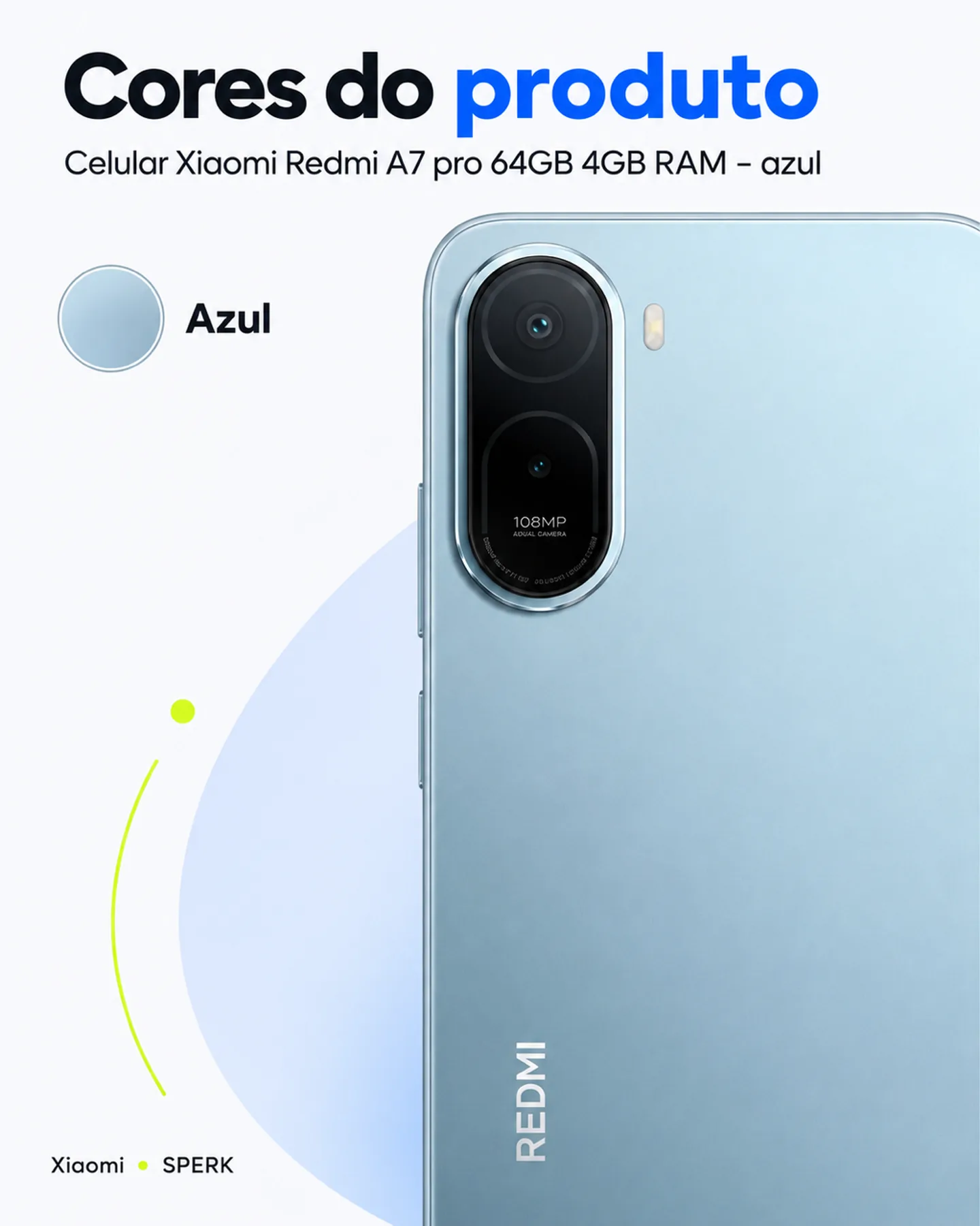 Celular Xiaomi Redmi A7 pro 64GB 4GB RAM - azul — painel 5
