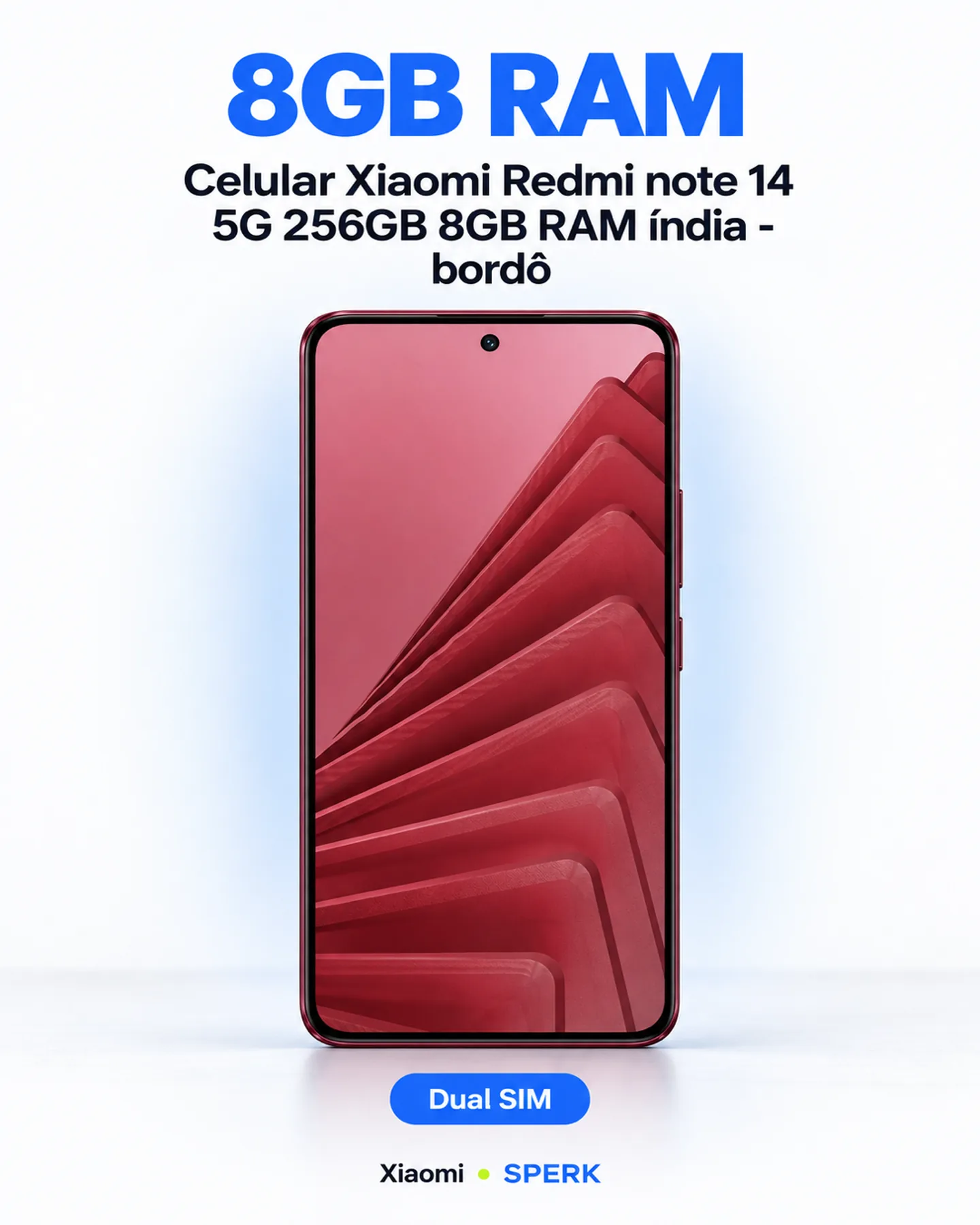 Celular Xiaomi Redmi note 14 5G 256GB 8GB RAM índia - bordô — painel 3
