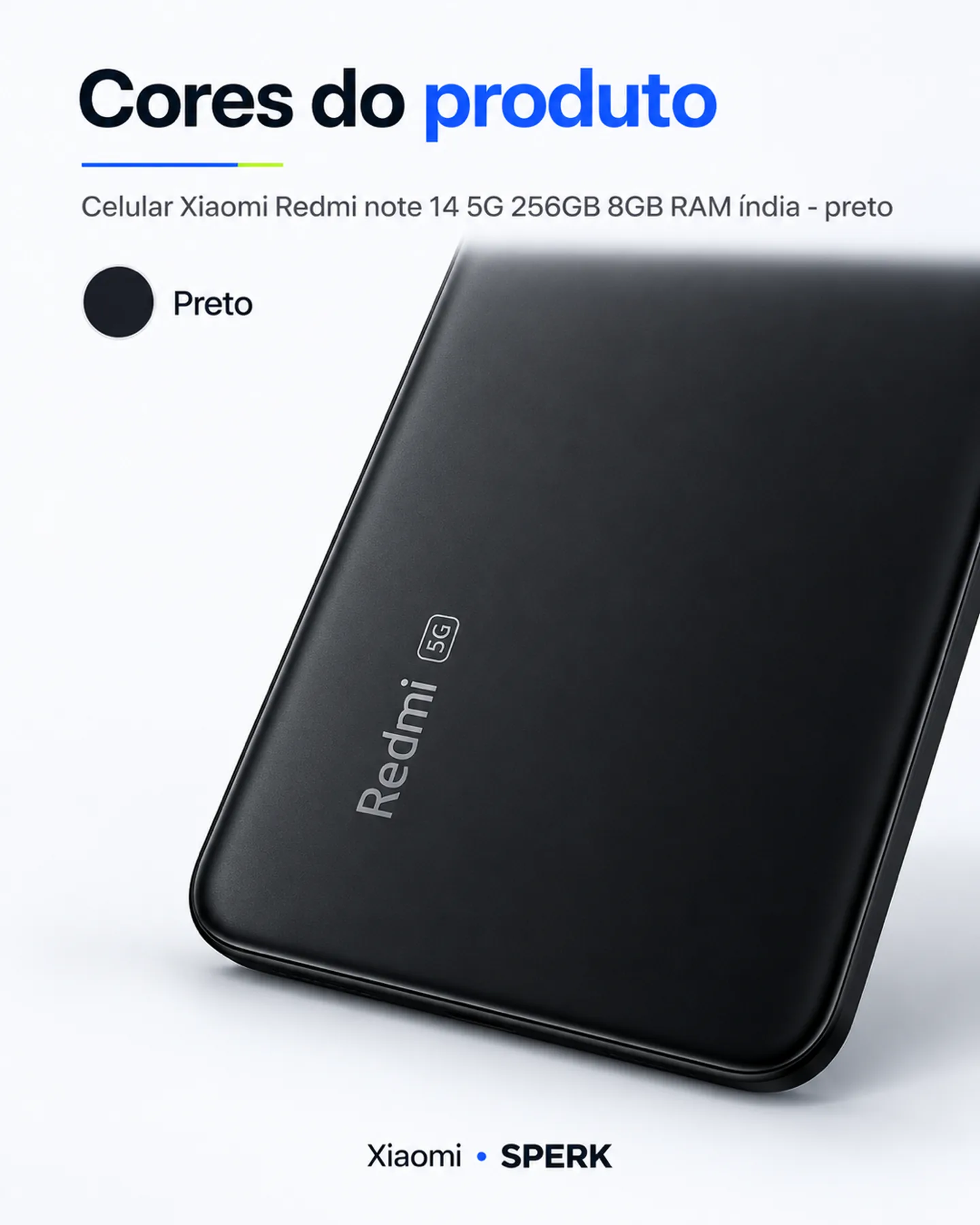 Celular Xiaomi Redmi note 14 5G 256GB 8GB RAM índia - preto — painel 5