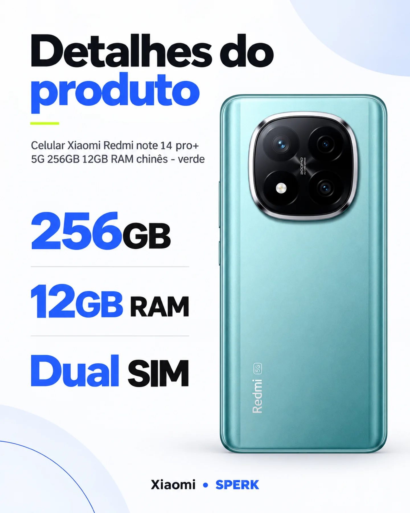 Celular Xiaomi Redmi note 14 pro+ 5G 256GB 12GB RAM chinês - verde — painel 4