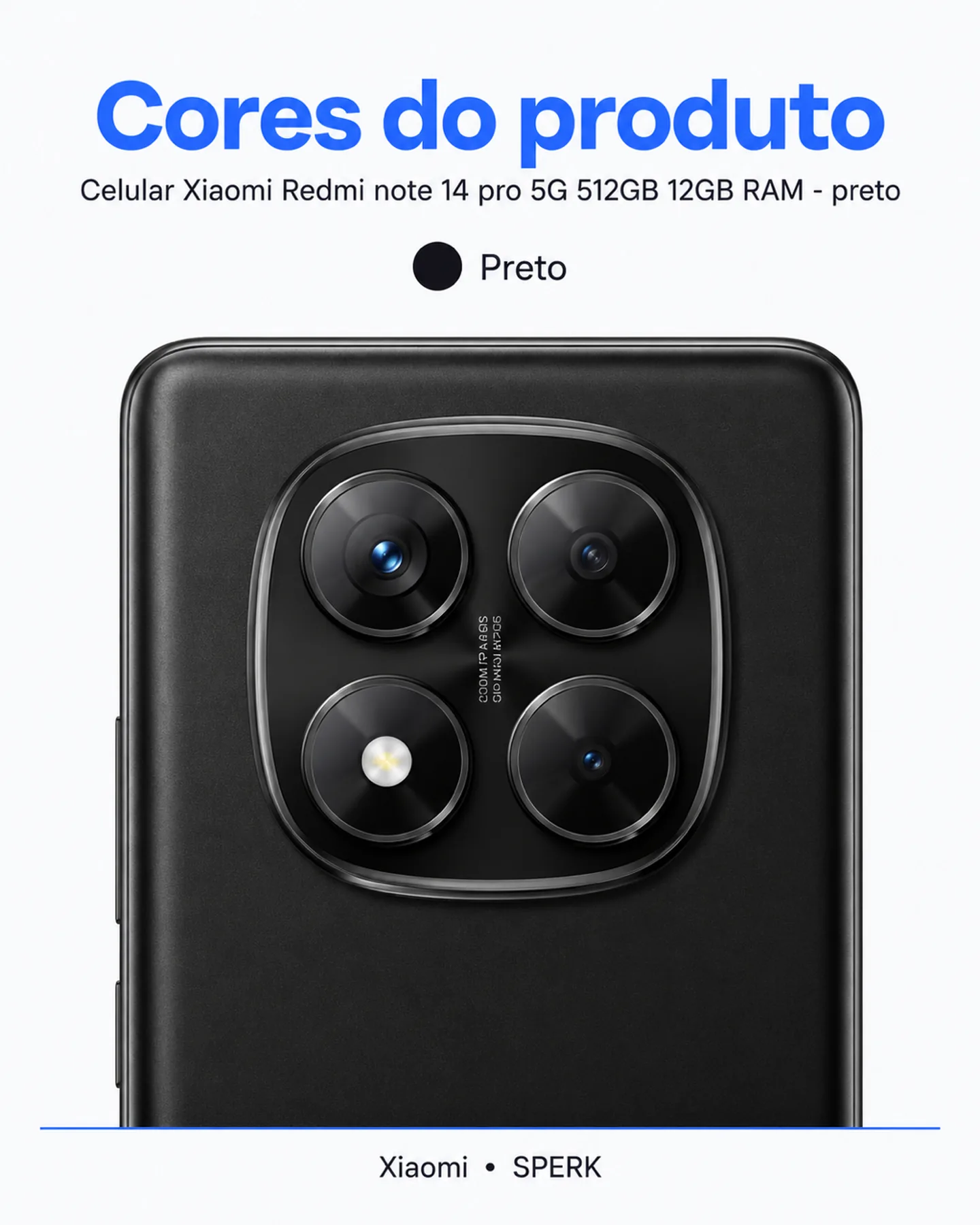 Celular Xiaomi Redmi note 14 pro 5G 512GB 12GB RAM - preto — painel 5