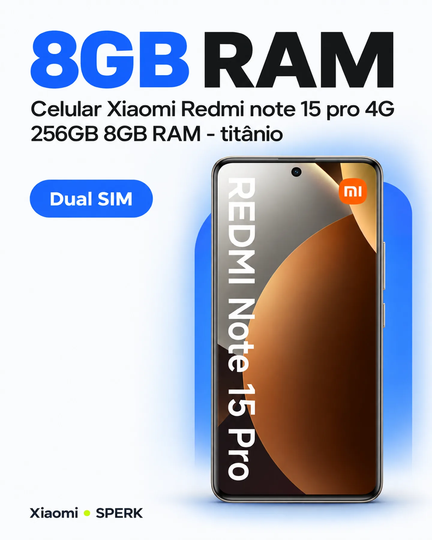 Celular Xiaomi Redmi note 15 pro 4G 256GB 8GB RAM - titânio — painel 3