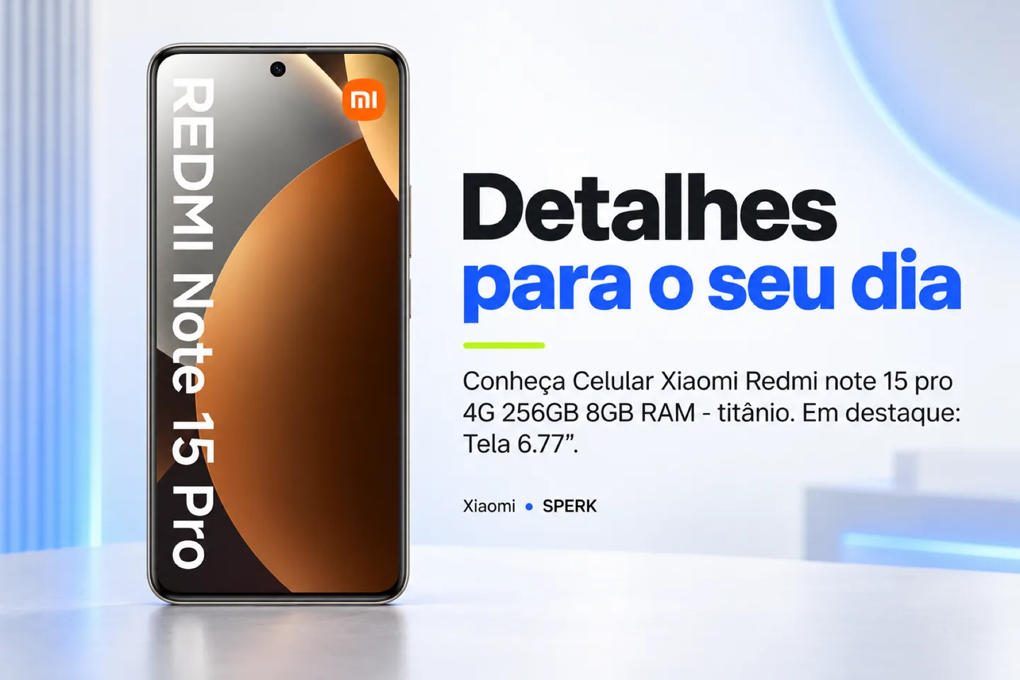 Celular Xiaomi Redmi note 15 pro 4G 256GB 8GB RAM - titânio — diferencial uso
