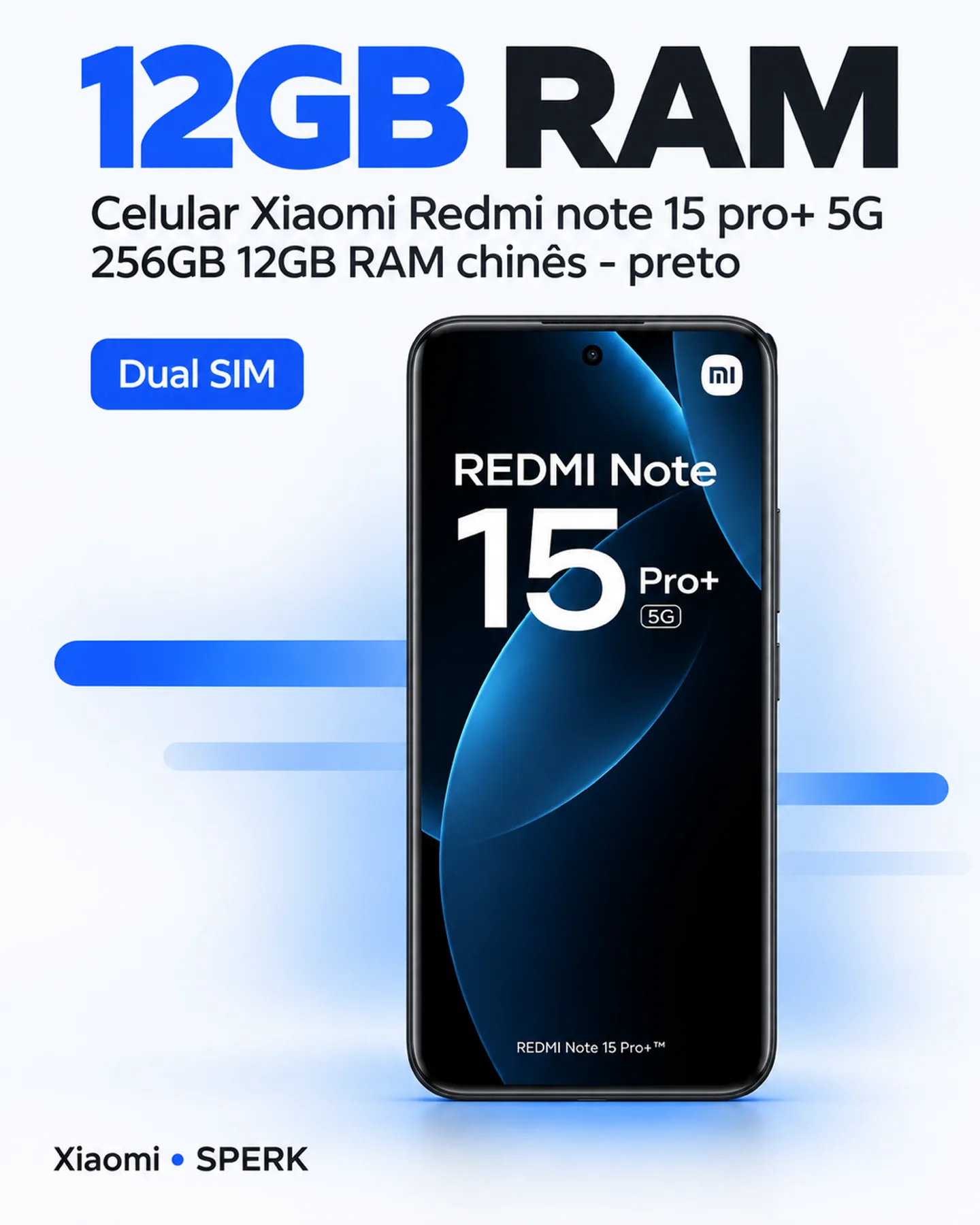 Celular Xiaomi Redmi note 15 pro+ 5G 256GB 12GB RAM chinês - preto — painel 3