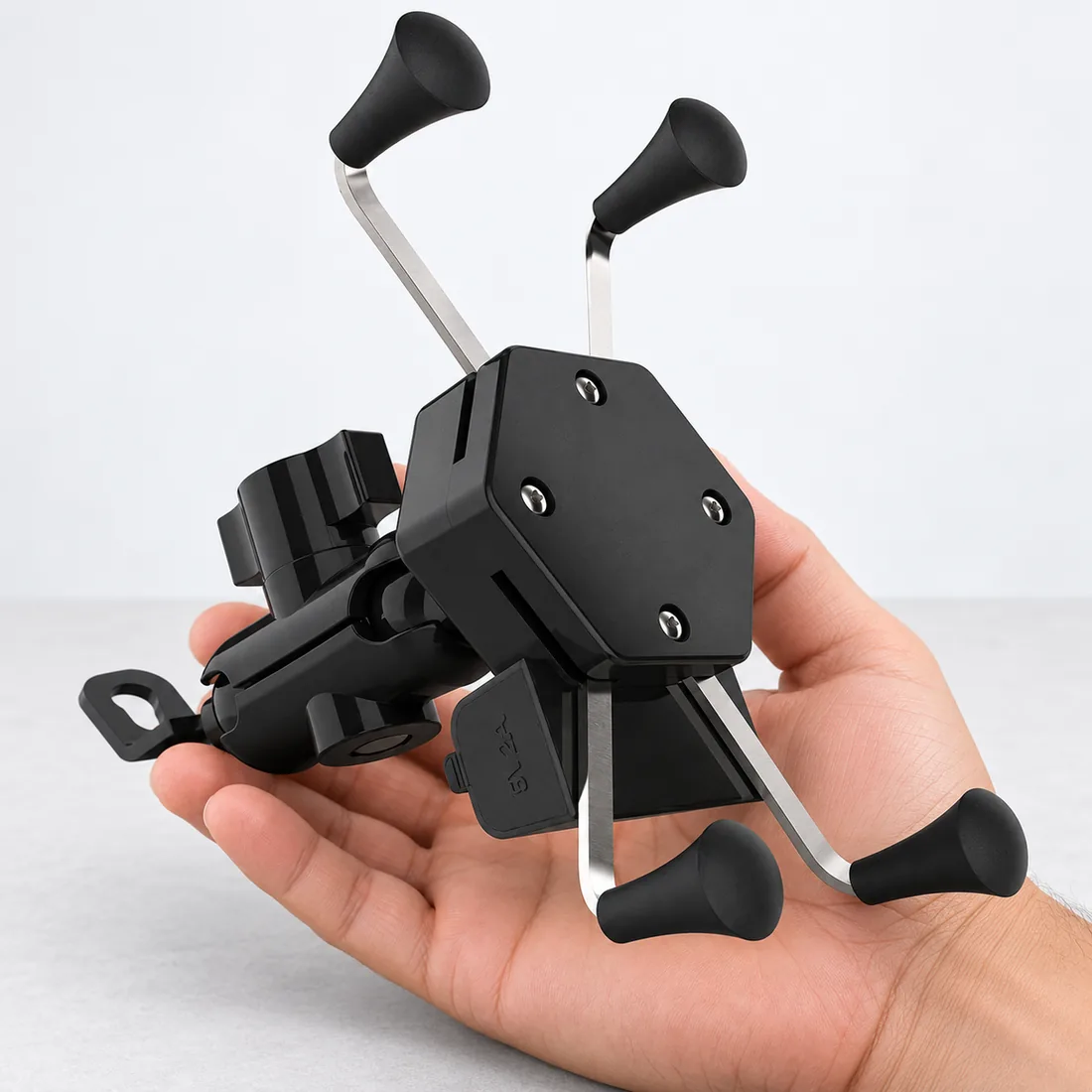 Suporte de celular universal para moto com carregador USB Lehmox — escala