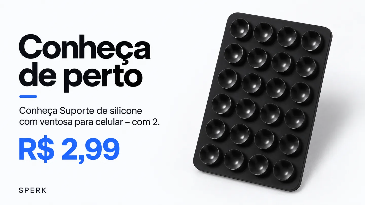 Suporte de silicone com ventosa para celular – com 2 — heroi descricao