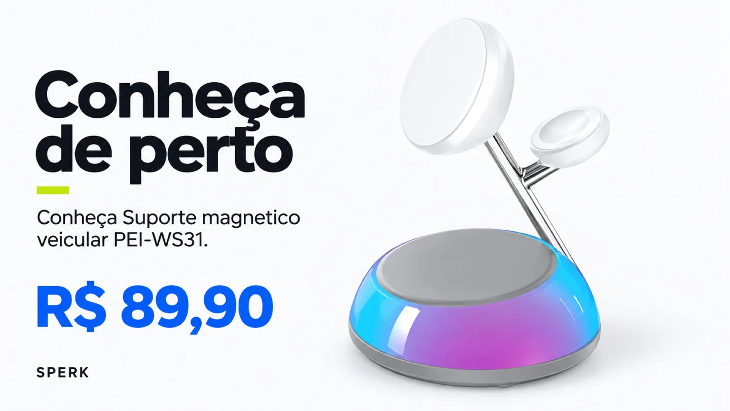 Suporte magnetico veicular PEI-WS31 — heroi descricao