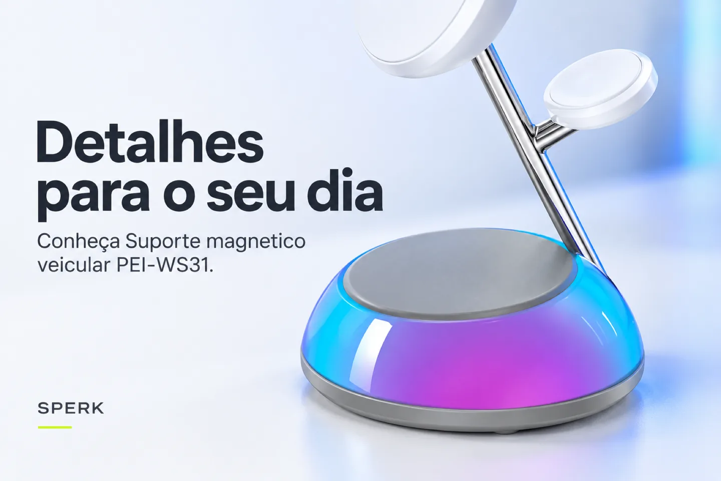 Suporte magnetico veicular PEI-WS31 — diferencial uso