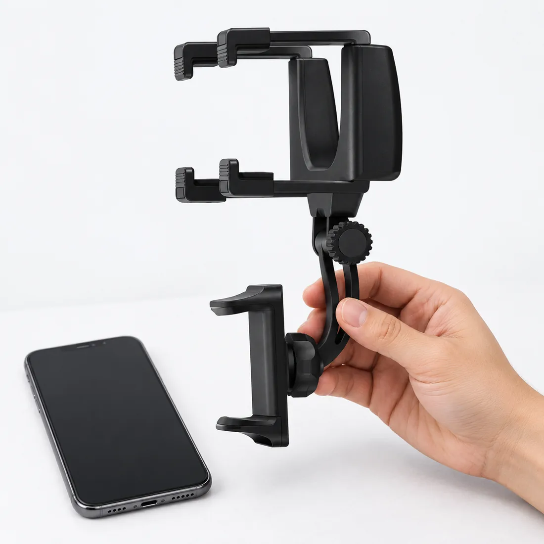 Suporte veicular celular retrovisor universal Lehmox LEY-1575 — escala