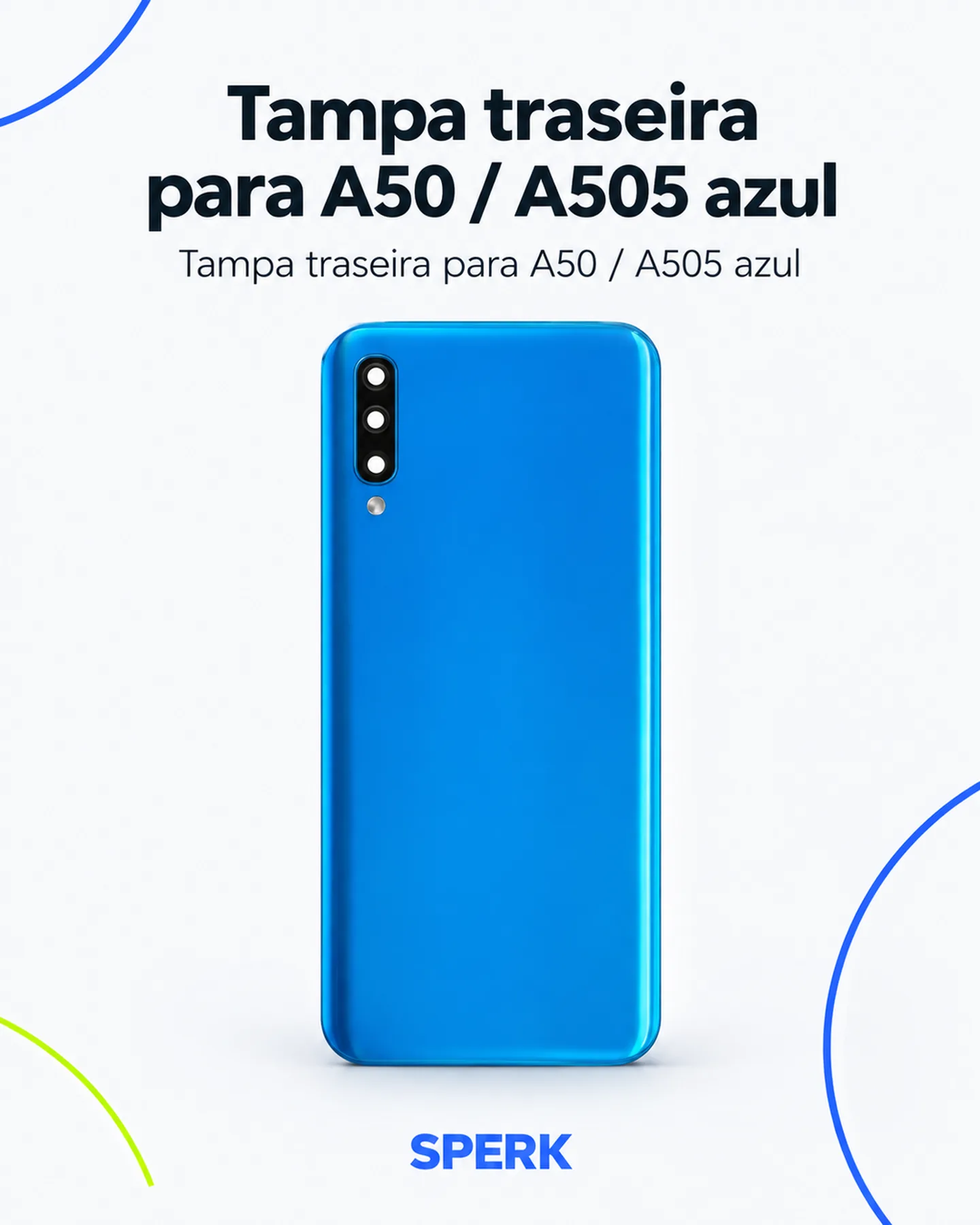 Tampa traseira para A50 / A505 azul — painel 1