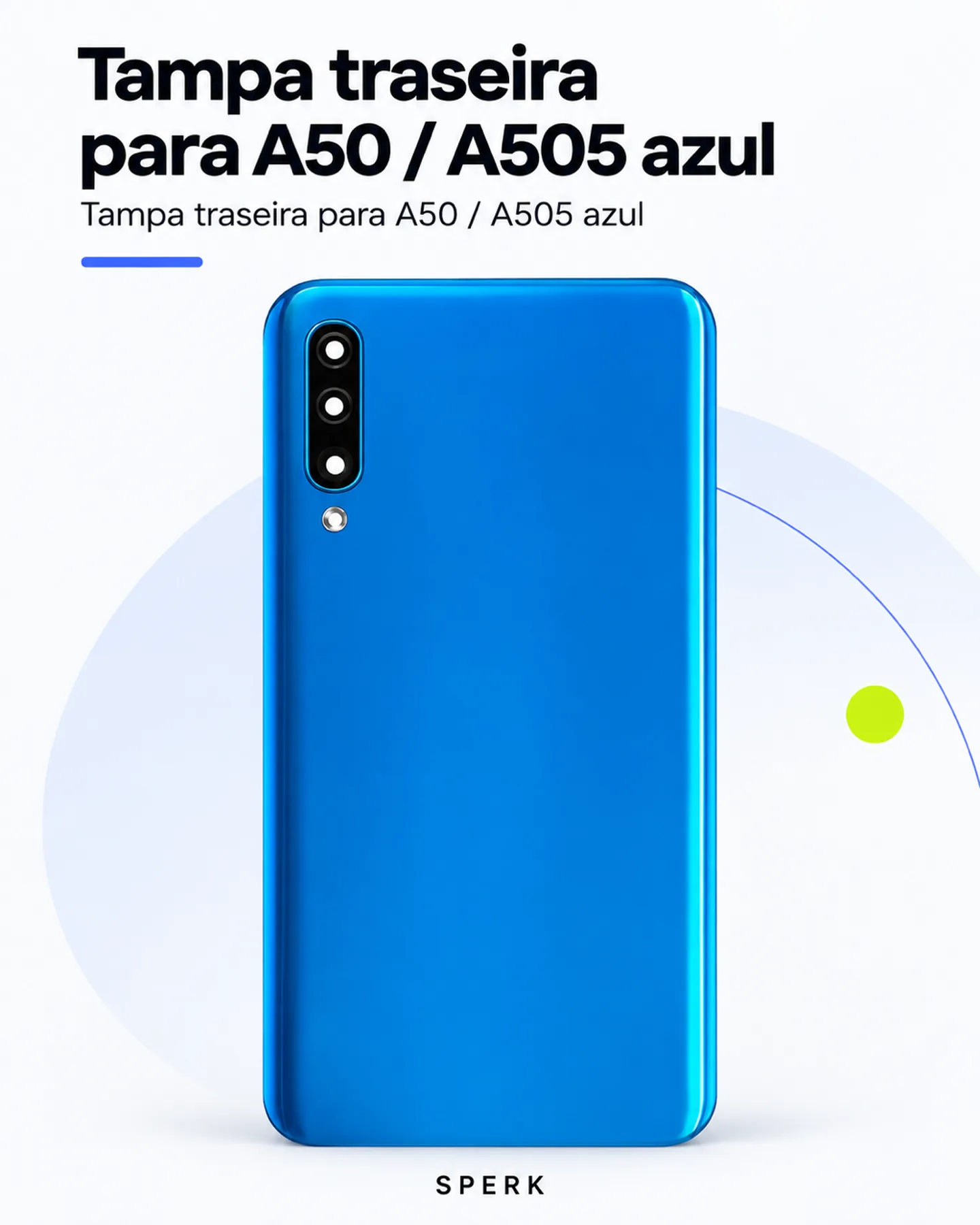 Tampa traseira para A50 / A505 azul — painel 2