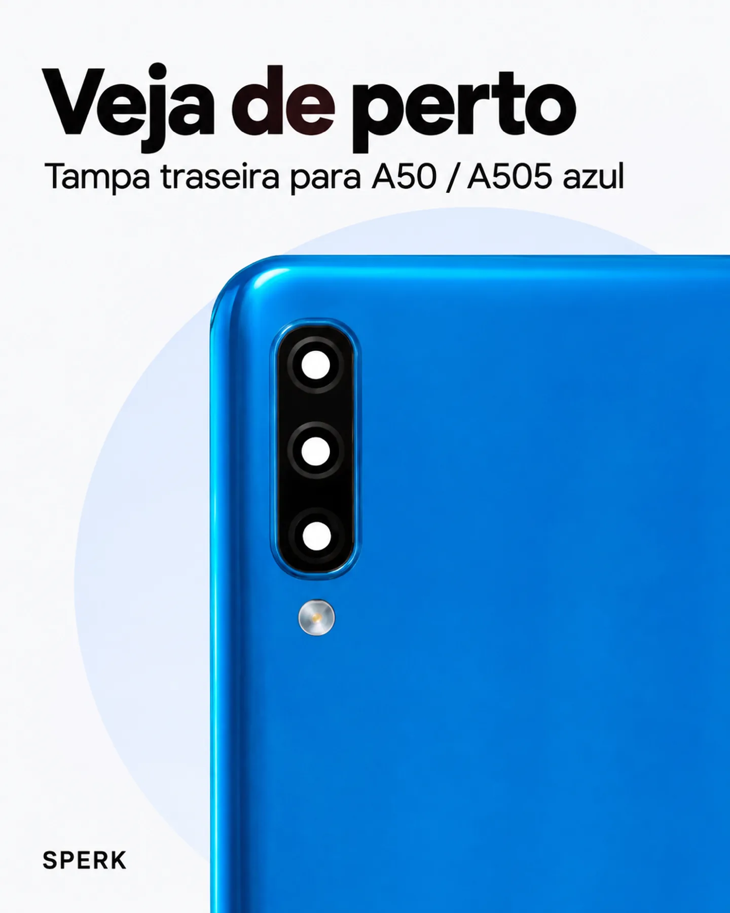 Tampa traseira para A50 / A505 azul — painel 3