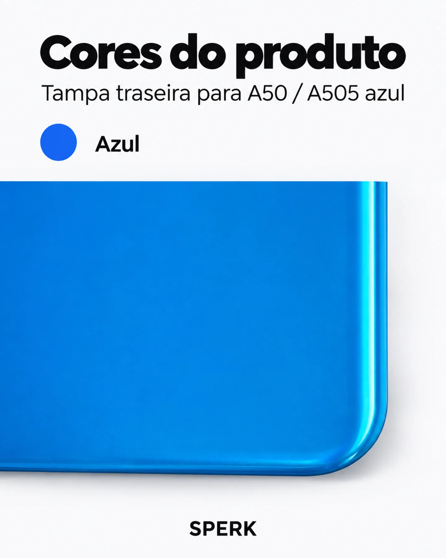 Tampa traseira para A50 / A505 azul — painel 5