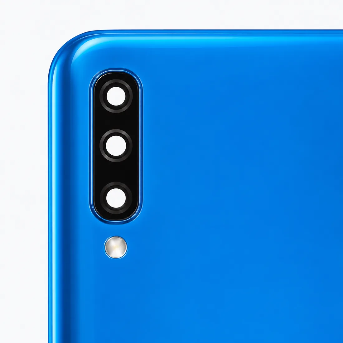 Tampa traseira para A50 / A505 azul — detalhe