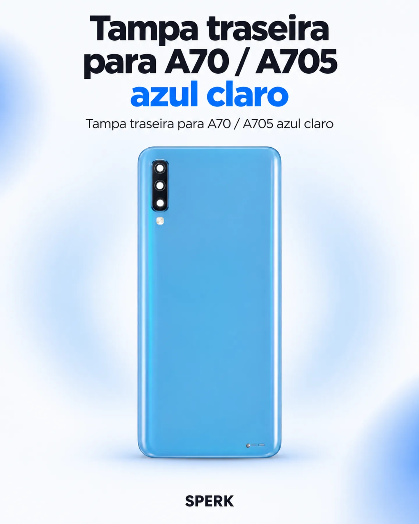 Tampa traseira para A70 / A705 azul claro — painel 1