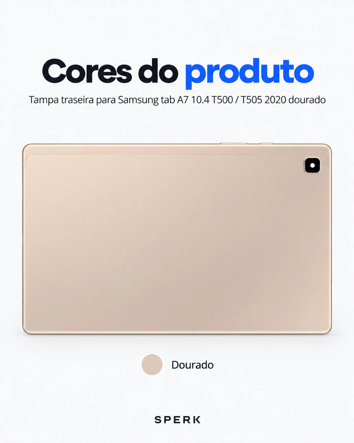 Tampa traseira para Samsung tab A7 10.4 T500 / T505 2020 dourado — painel 5