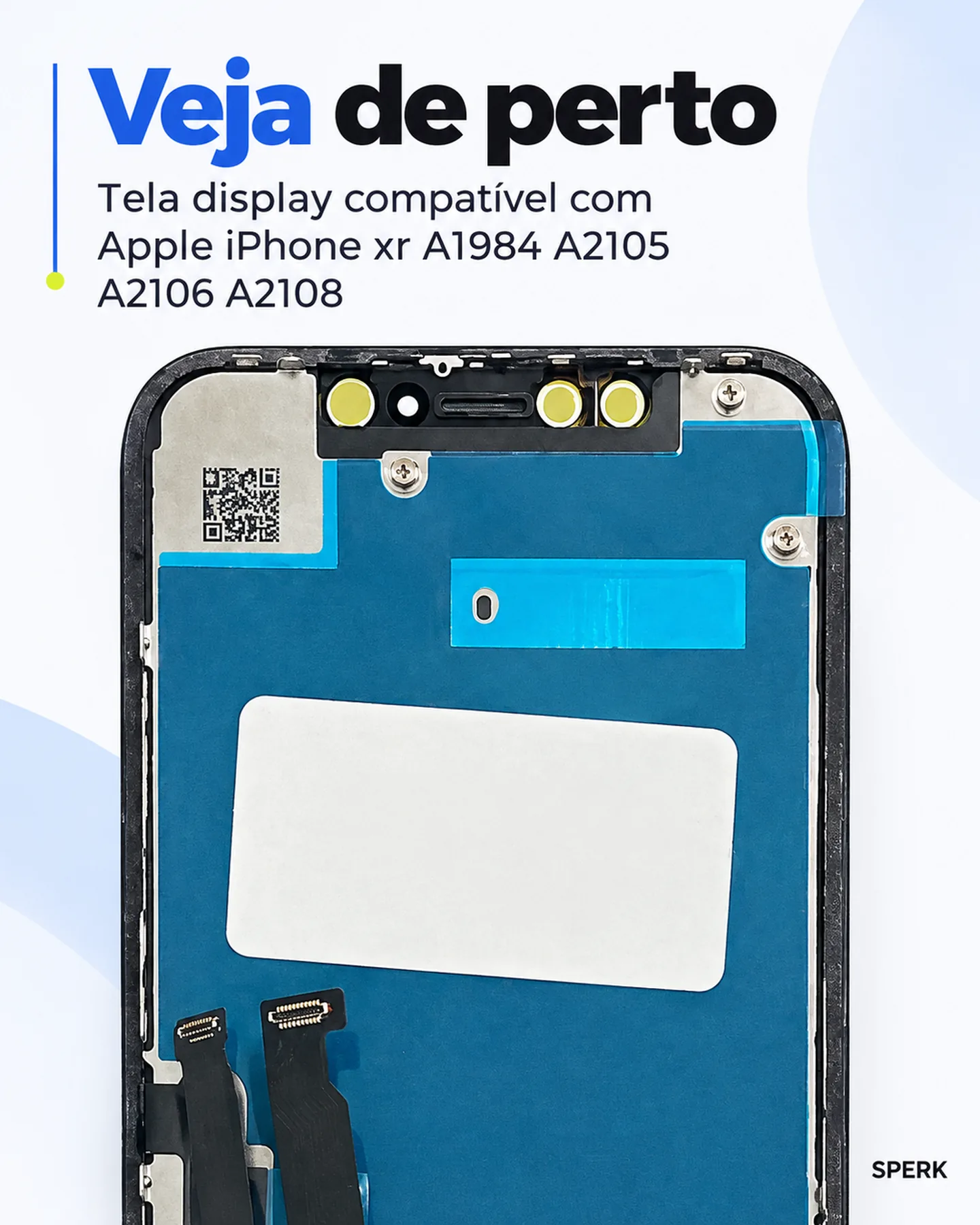 Tela display compatível com Apple iPhone xr A1984 A2105 A2106 A2108 — painel 3