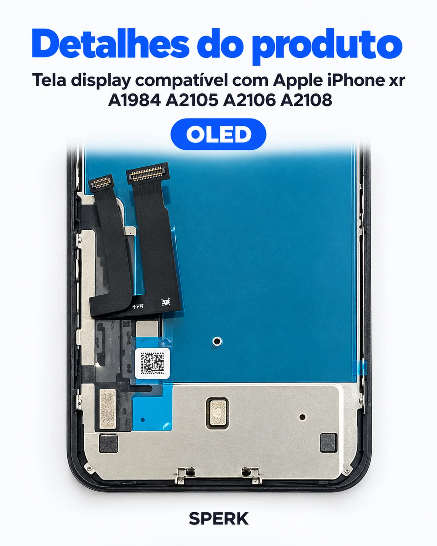 Tela display compatível com Apple iPhone xr A1984 A2105 A2106 A2108 — painel 5