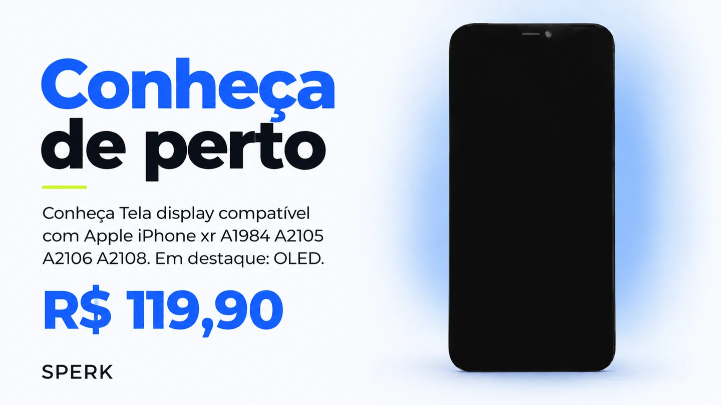 Tela display compatível com Apple iPhone xr A1984 A2105 A2106 A2108 — heroi descricao