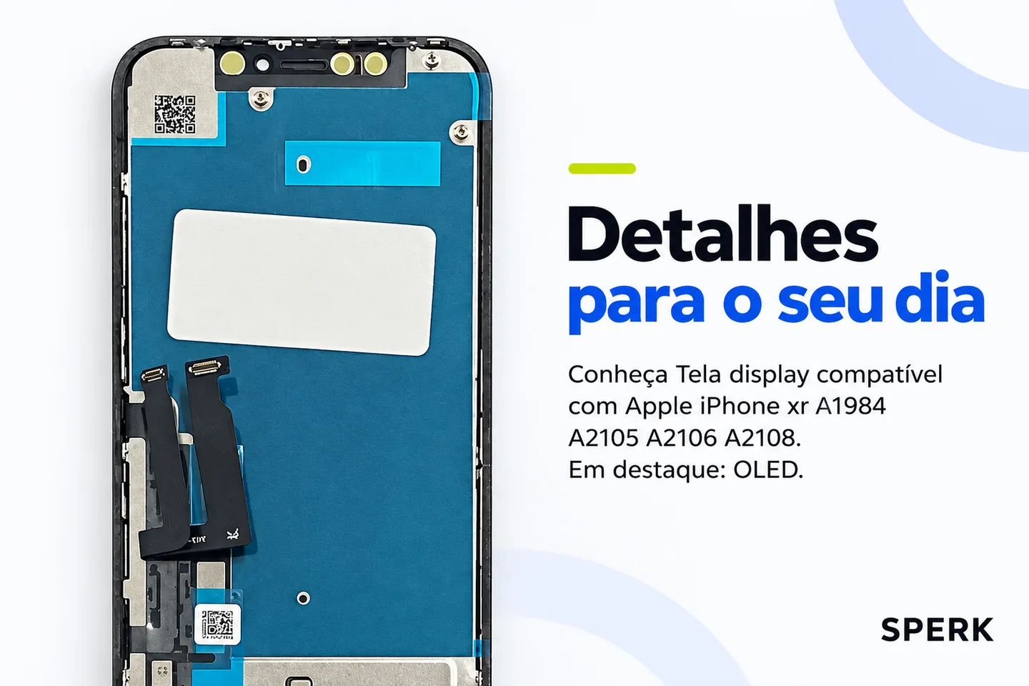 Tela display compatível com Apple iPhone xr A1984 A2105 A2106 A2108 — diferencial uso
