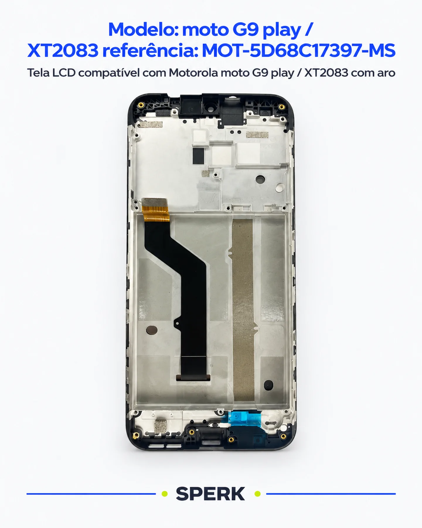 Tela LCD compatível com Motorola moto G9 play / XT2083 com aro — painel 3