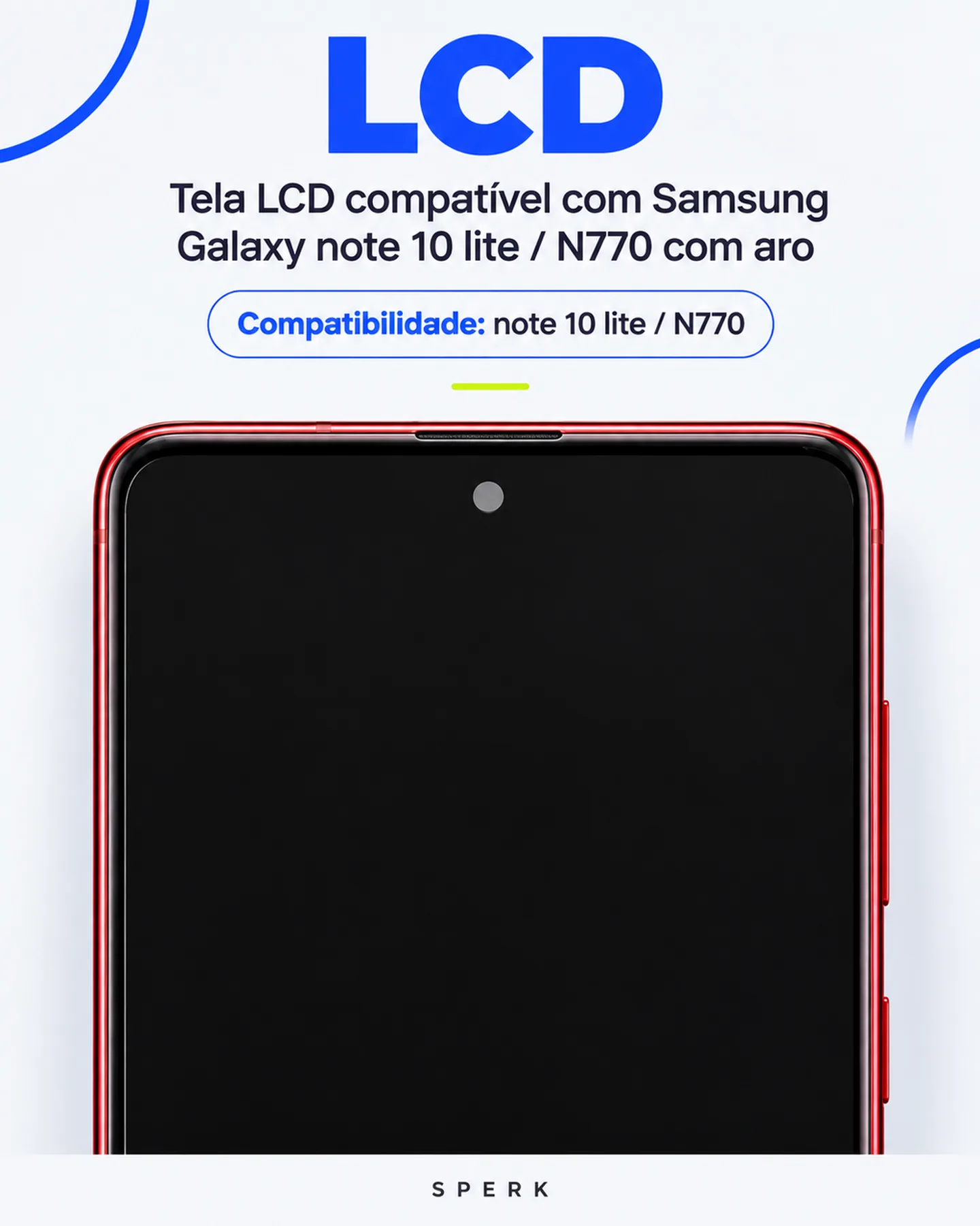 Tela LCD compatível com Samsung Galaxy note 10 lite / N770 com aro — painel 2