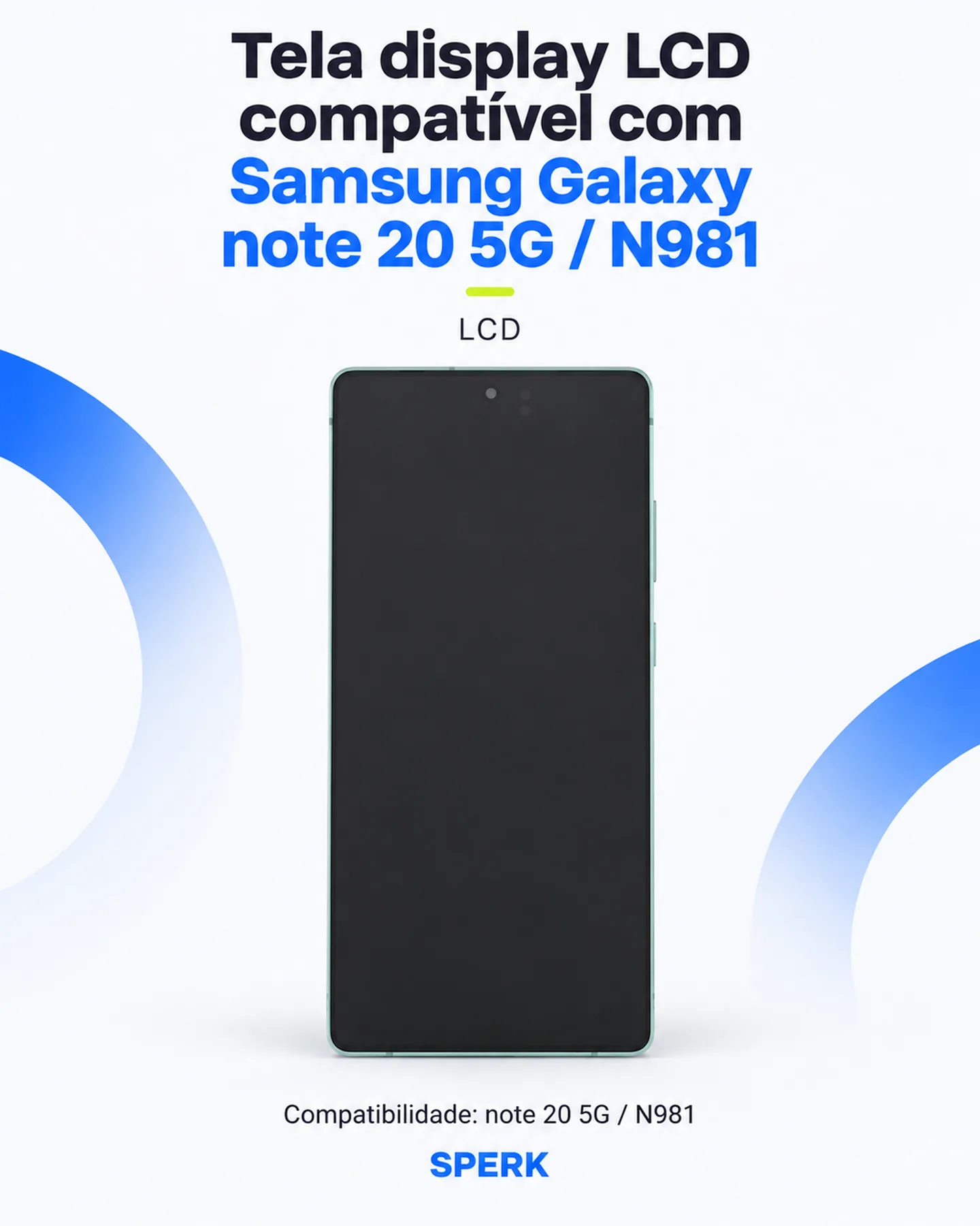 Tela display LCD compatível com Samsung Galaxy note 20 5G / N981 — painel 1