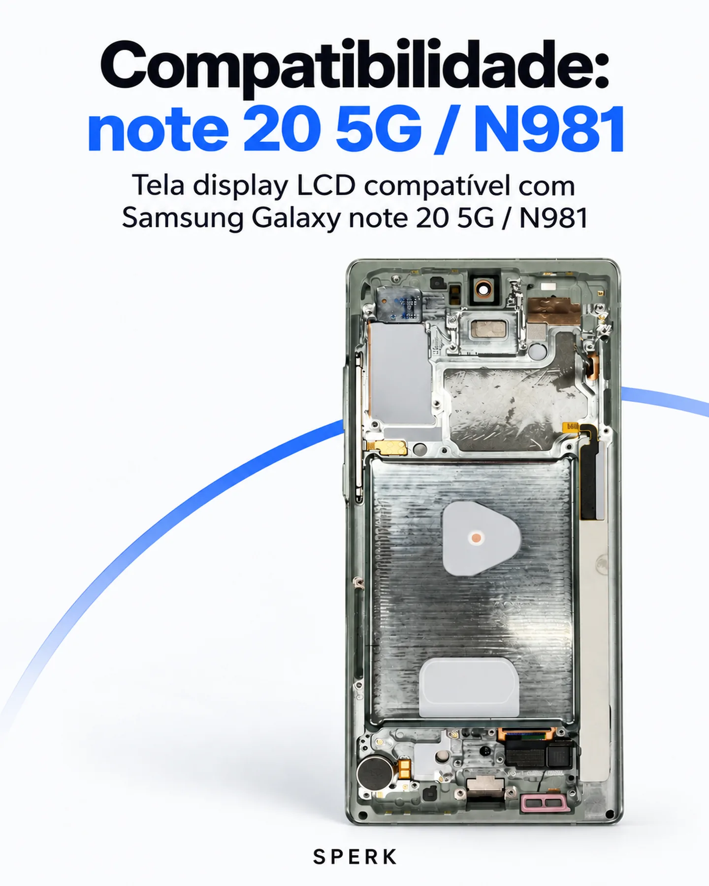 Tela display LCD compatível com Samsung Galaxy note 20 5G / N981 — painel 3