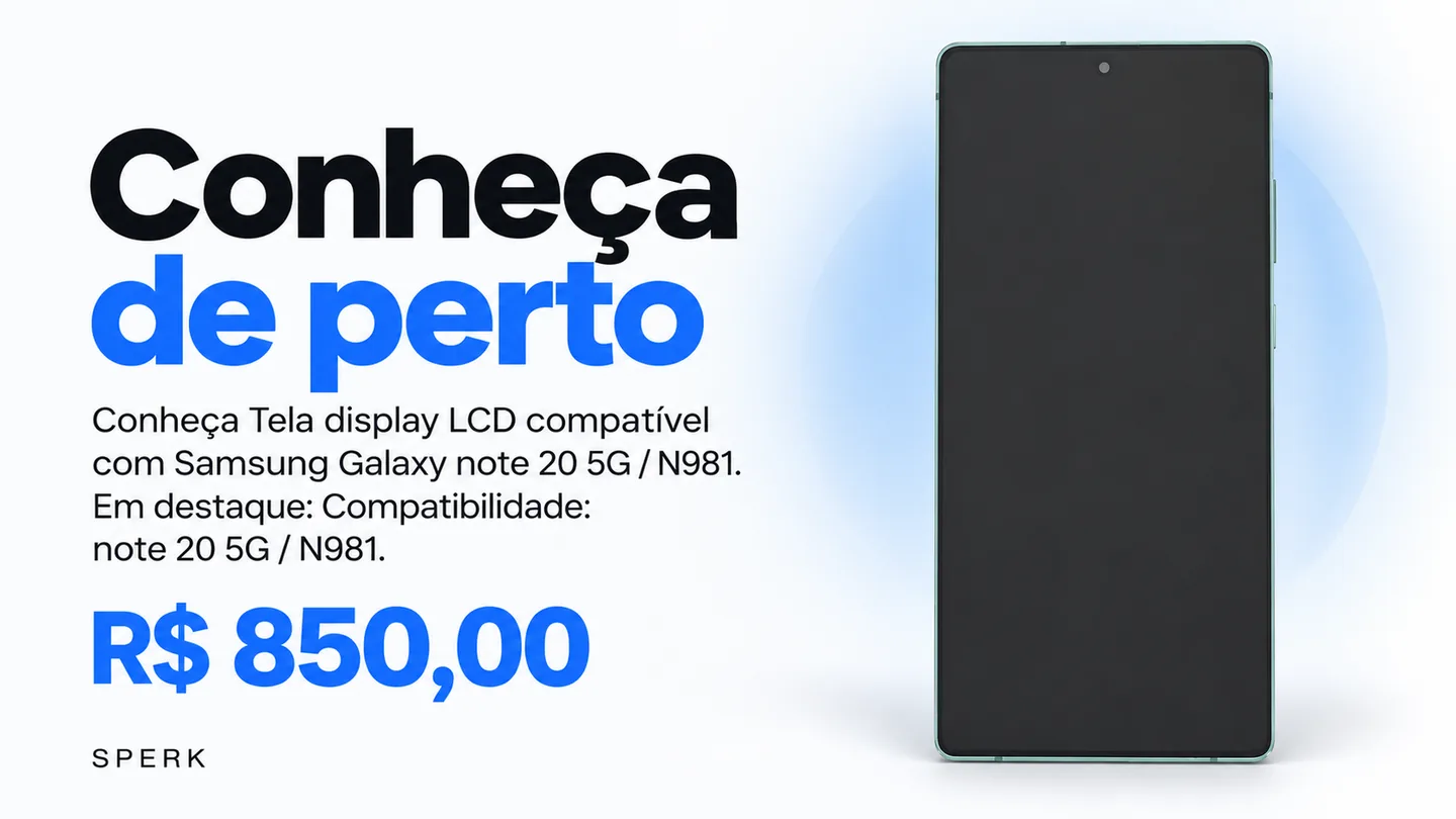 Tela display LCD compatível com Samsung Galaxy note 20 5G / N981 — heroi descricao