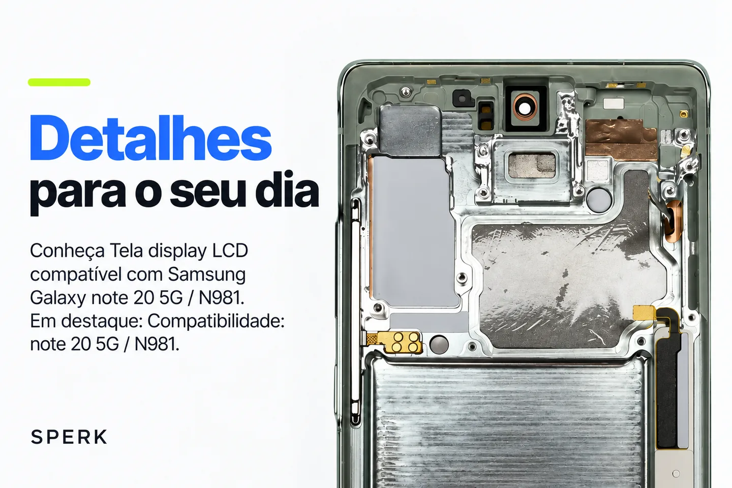 Tela display LCD compatível com Samsung Galaxy note 20 5G / N981 — diferencial uso