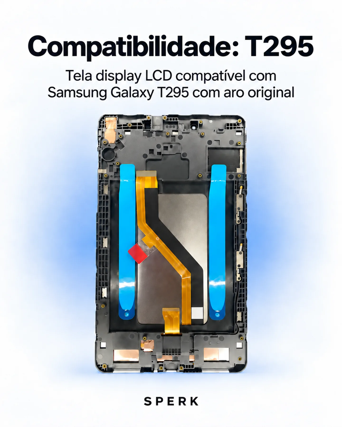 Tela display LCD compatível com Samsung Galaxy T295 com aro original — painel 3