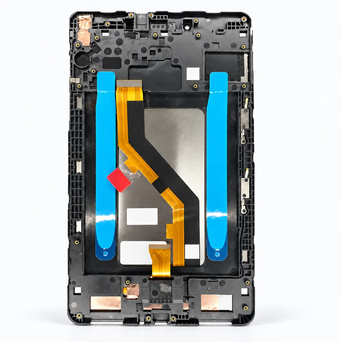 Tela display LCD compatível com Samsung Galaxy T295 com aro original — verso lateral