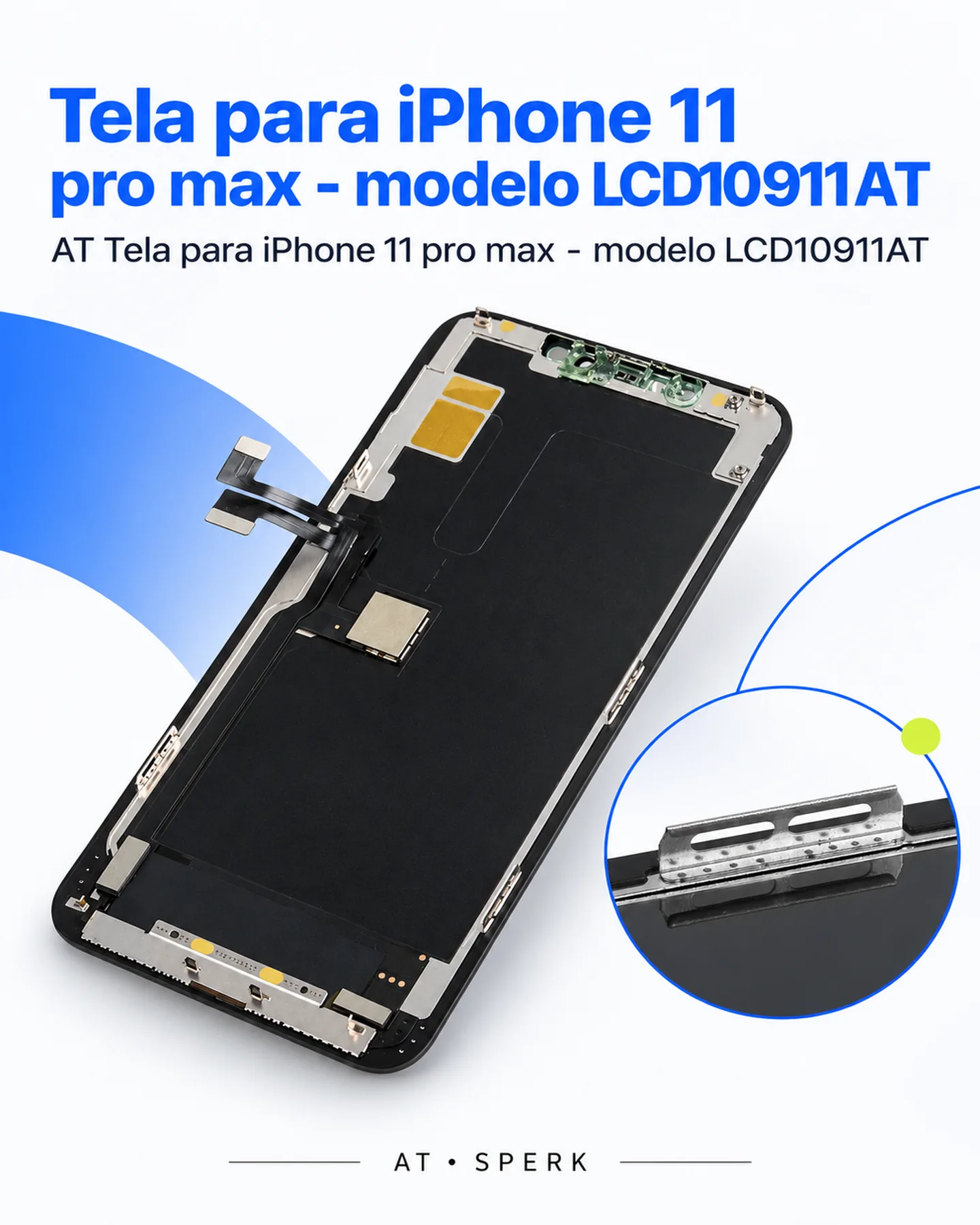 AT Tela para iPhone 11 pro max - modelo LCD10911AT — painel 2