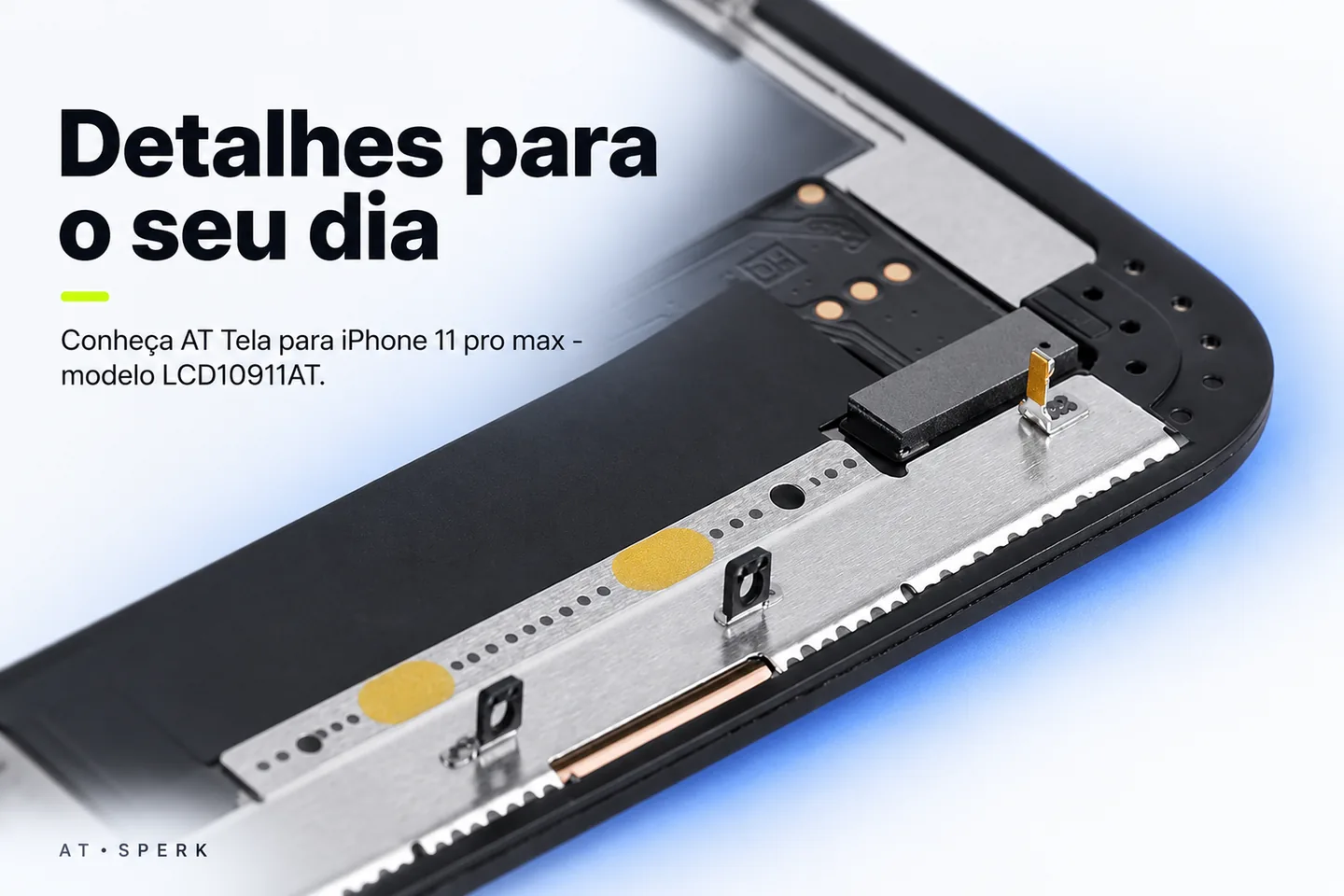 AT Tela para iPhone 11 pro max - modelo LCD10911AT — diferencial uso