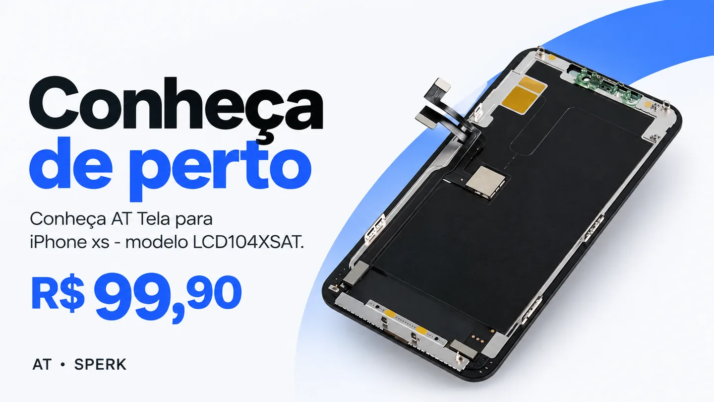 AT Tela para iPhone xs - modelo LCD104XSAT — heroi descricao
