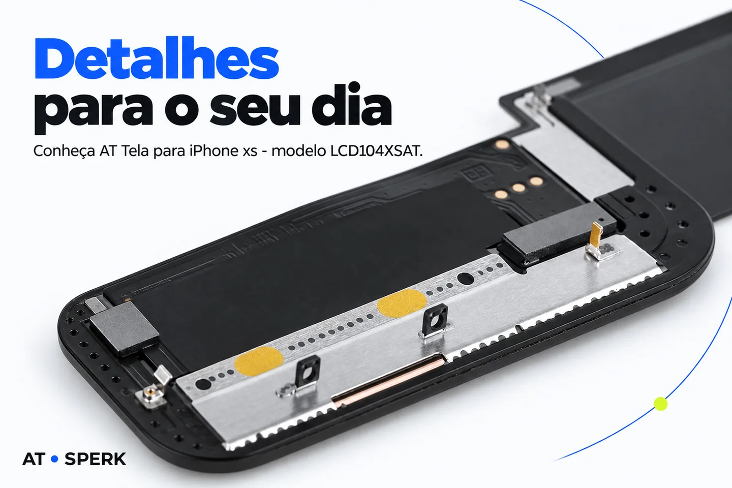 AT Tela para iPhone xs - modelo LCD104XSAT — diferencial uso