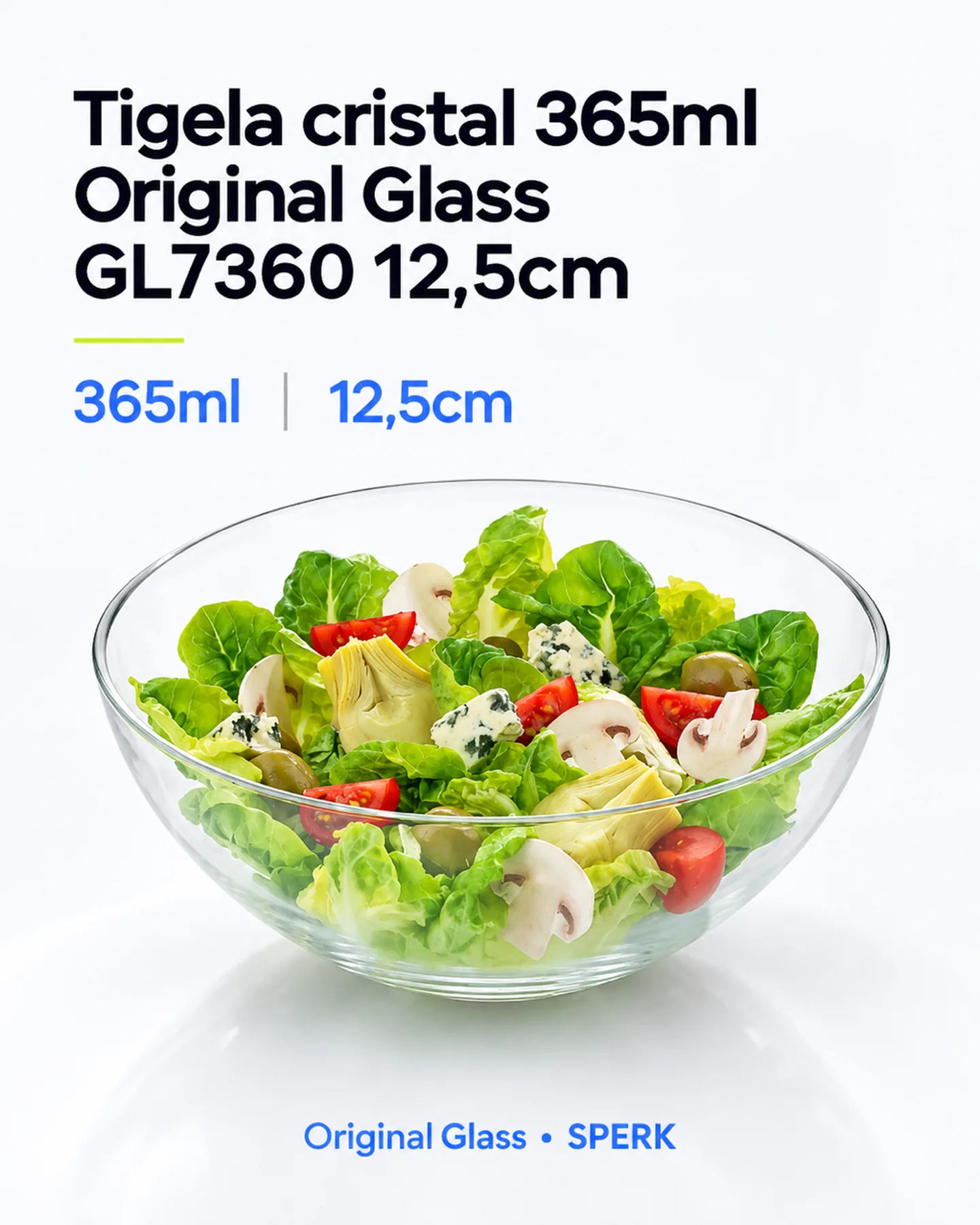 Tigela cristal 365ml Original Glass GL7360 12,5cm — painel 1