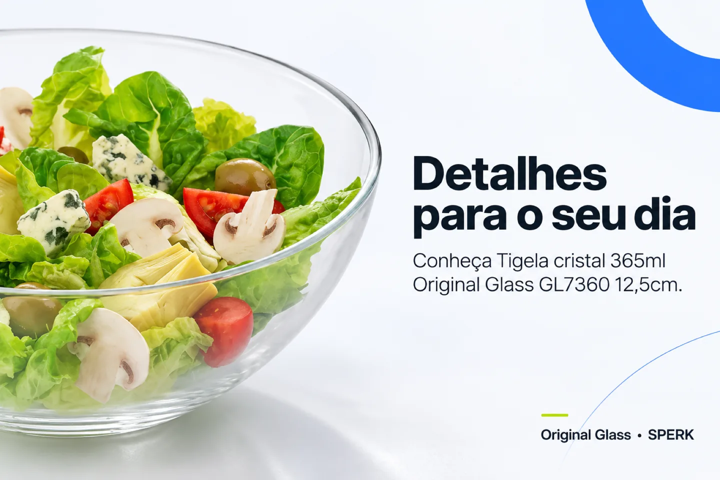 Tigela cristal 365ml Original Glass GL7360 12,5cm — diferencial uso