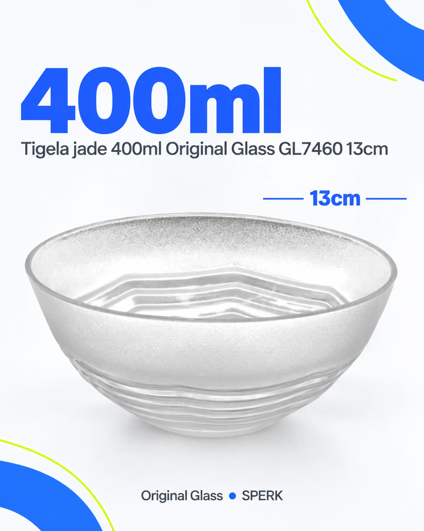 Tigela jade 400ml Original Glass GL7460 13cm — painel 2