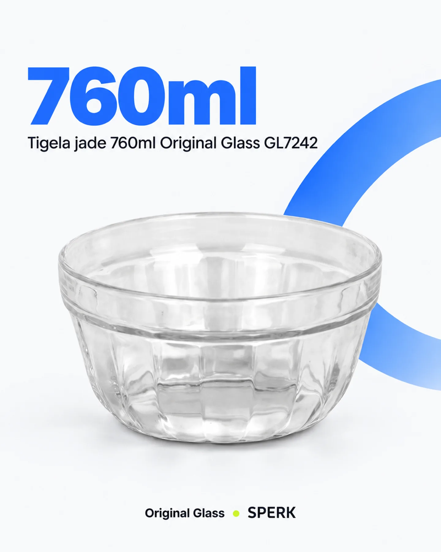 Tigela jade 760ml Original Glass GL7242 — painel 2