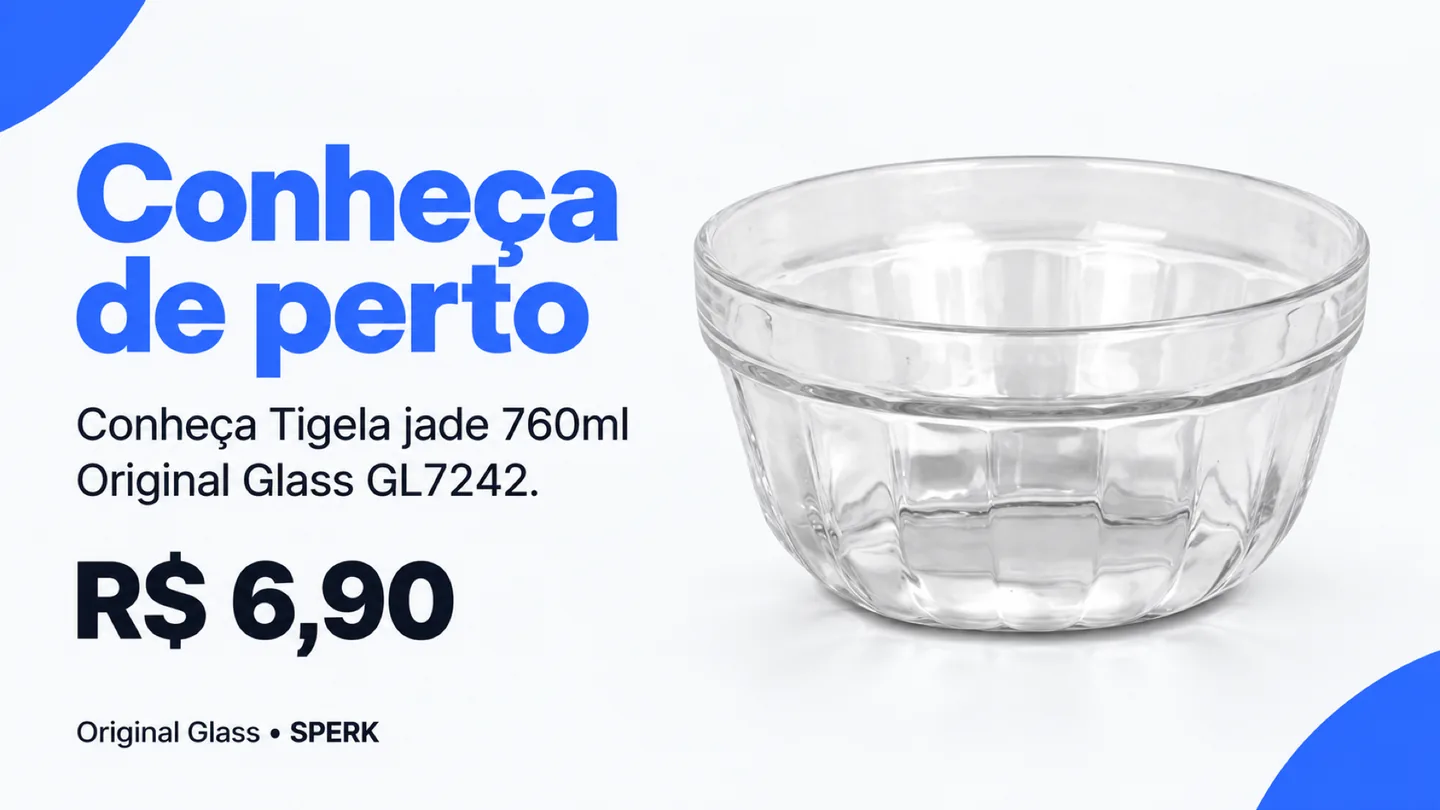Tigela jade 760ml Original Glass GL7242 — heroi descricao