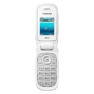 Celular Samsung flip GT-E1272 dual SIM tela 1.77" - branco