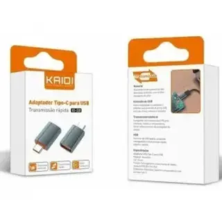 Adaptador OTG Tipo-C para USB - KAIDI - KD-338 — foto do produto