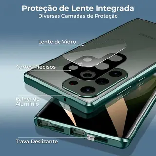 Case compatível com Samsung magnética blindada - dupla proteção 360º — foto do produto