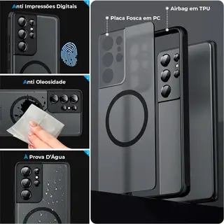 Case compatível com Samsung nanopro fosco MagSafe — foto do produto