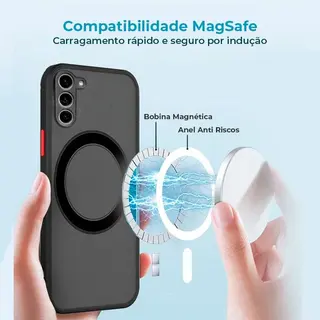 Case compatível com Samsung nanopro fosco MagSafe — foto do produto
