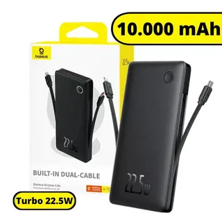 Power bank turbo 22.5W airpow lite 10.000mAh - preto - Baseus — foto do produto