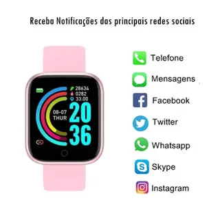 Relogio inteligente smartwatch D20 Bluetooth — foto do produto